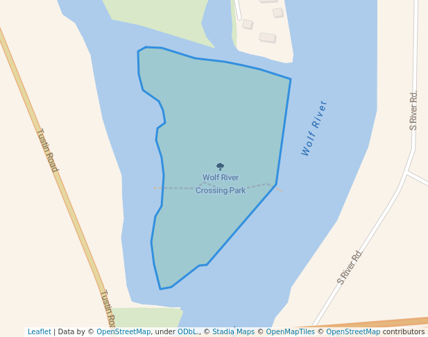 walking in Wolf River Crossing Park map in Fremont