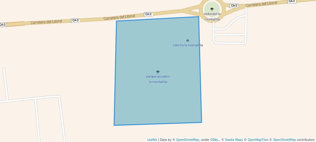 walking in parque acuatico la montañita map in Santa María