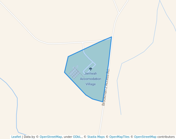 walking in Jerriwah Accomodation Village map in Mount Sheila