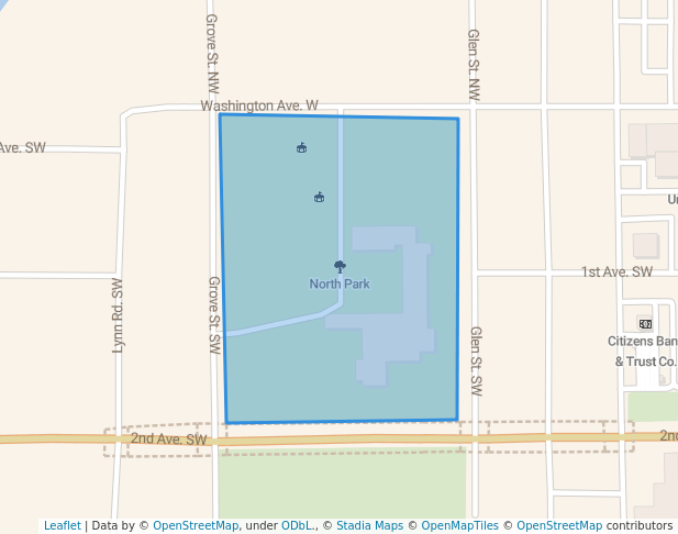 walking in North Park map in Hutchinson