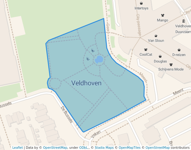 walking in Burgemeester van Elsenpark map in Veldhoven