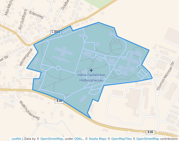 Parkgelände der Helios Fachklinik