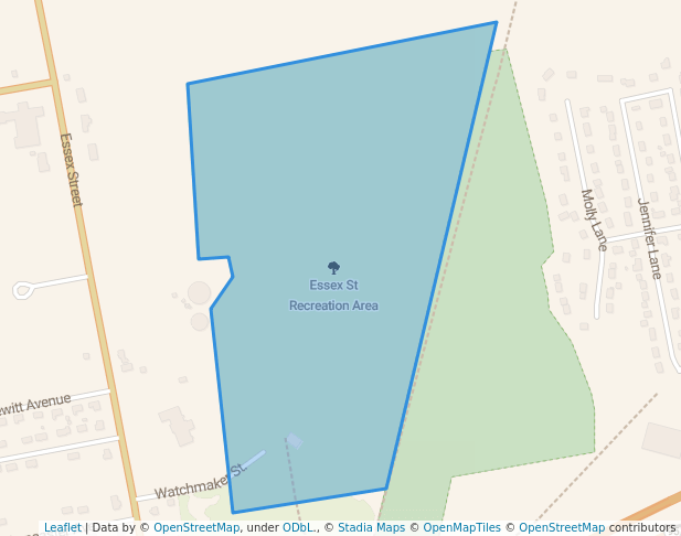 walking in Essex St Recreation Area map in Bangor