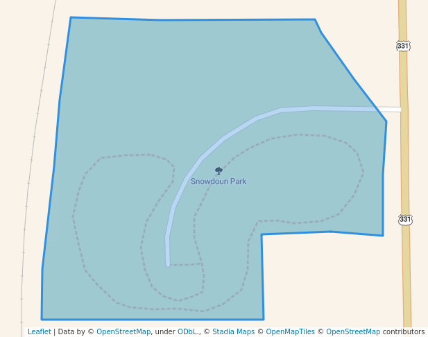 walking in Snowdoun Park map in Montgomery