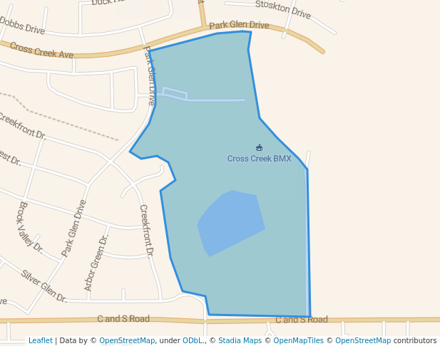 walking in Cross Creek Regional Park map in Fountain