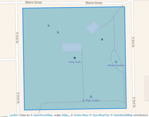 walking in Kelly Park map in Atwood