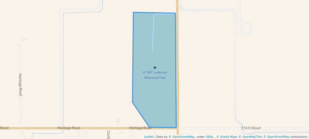 walking in H "Bill" Luderson Memorial Park map in Altus