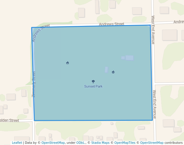 walking in Sunset Park map in Paris