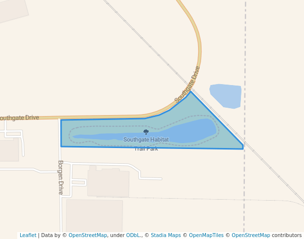 walking in Southgate Habitat Trail Park map in Danville