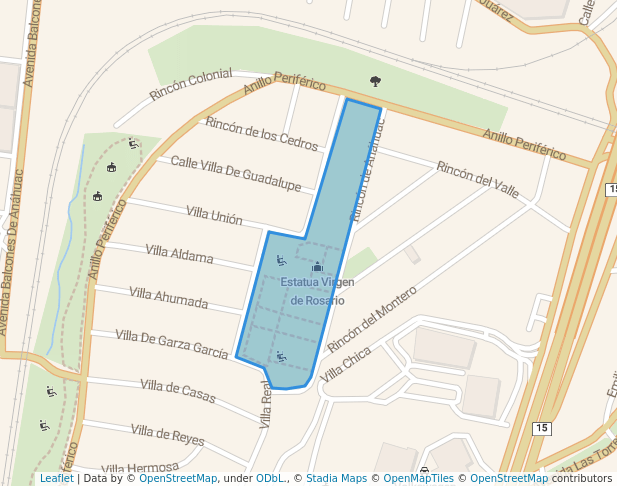 walking in Parque Rincon de Anahuac map in San Nicolás de los Garza