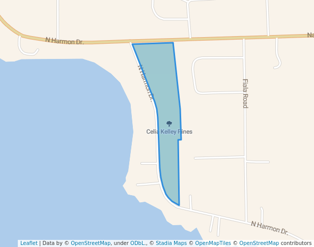 walking in Celia Kelley Pines map in Mitchell