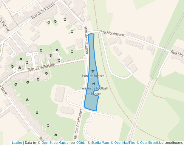 Parc de la gare in Frameries | Map and Routes