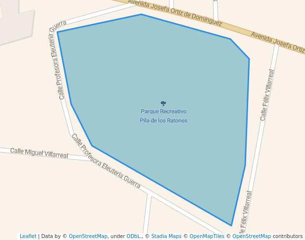 walking in Parque Recreativo Pila de los Ratones map in Carmen