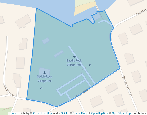 walking in Saddle Rock Village Park map in Saddle Rock