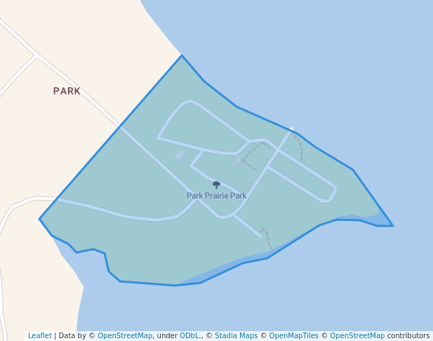 walking in Park Prairie Park map in Fayetteville