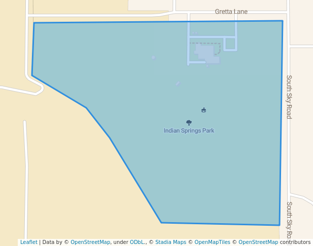 walking in Indian Springs Park map in Indian Springs