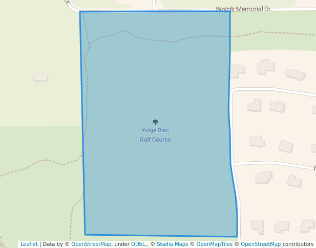 Yulga Disc Golf Course in Stevens Point Map and Routes