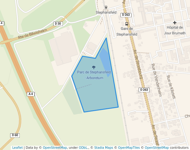 Parc de Stephansfeld - Arboretum in Brumath | Map and Routes