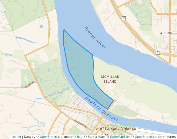 walking in Brae Island Regional Park map in Maple Ridge