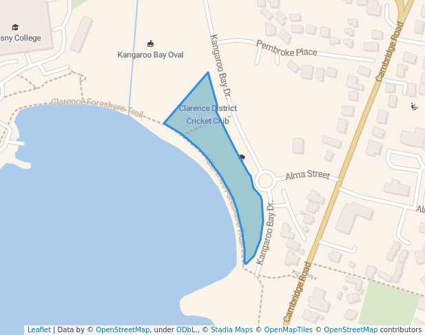 walking in Kangaroo Bay Park map in Rosny Park