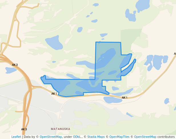 walking in Matanuska Lakes State Recreation Area map in Palmer