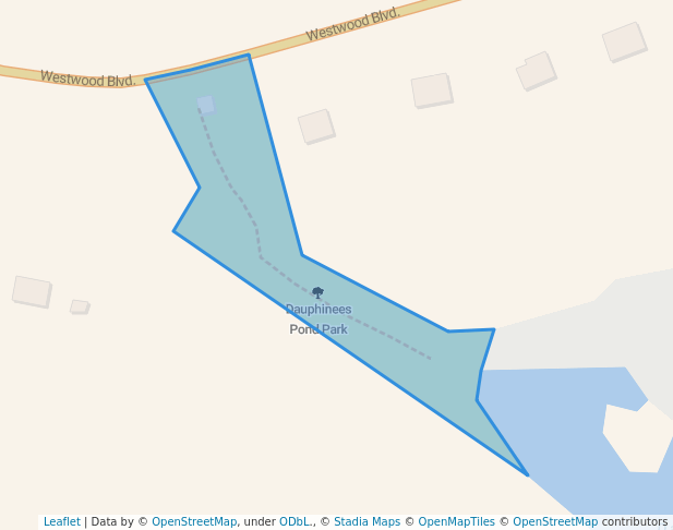 walking in Dauphinees Pond Park map in Upper Tantallon