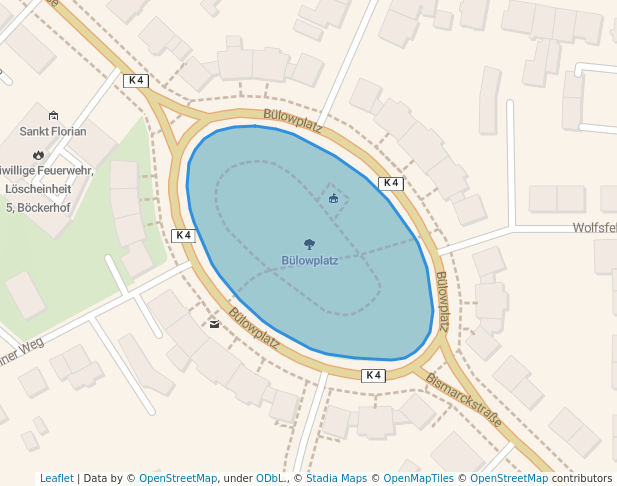 walking in Bülowplatz map in Solingen