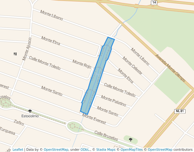 walking in Monteverde map in Juárez