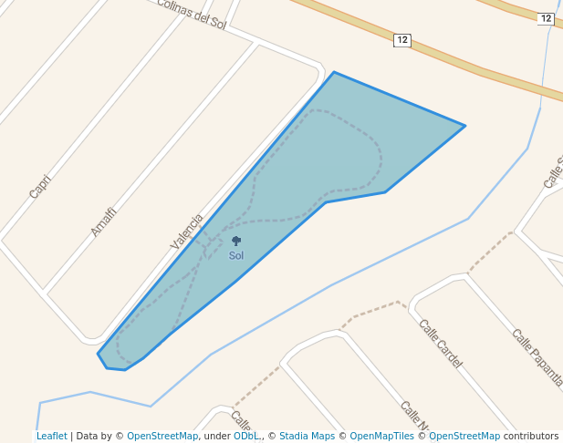 walking in Sol map in Juárez