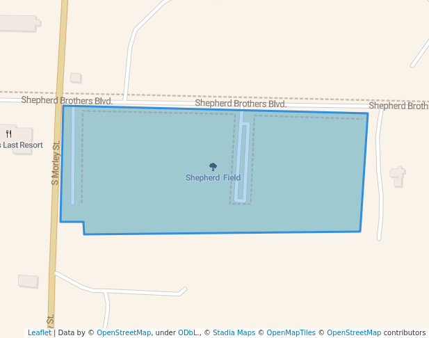 walking in Shepherd  Field map in Moberly