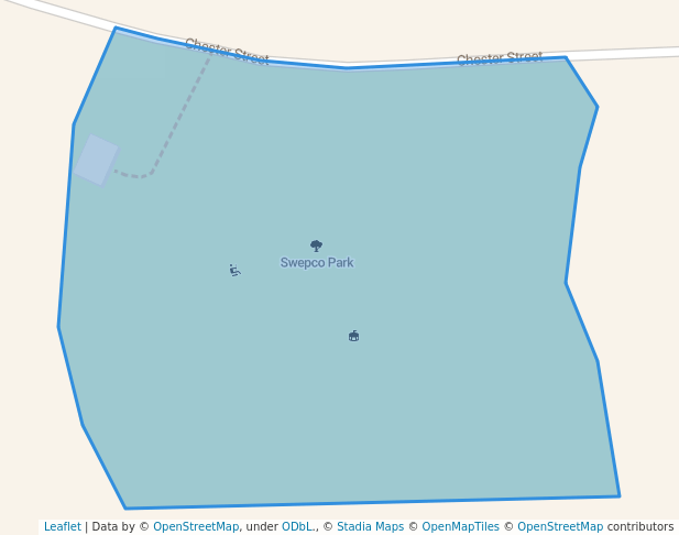 walking in Swepco Park map in Shreveport