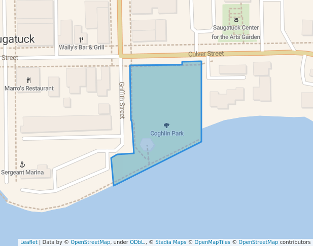 walking in Coghlin Park map in Saugatuck