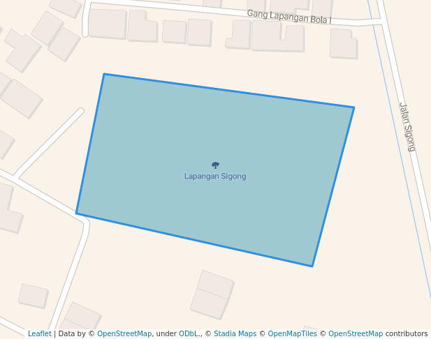 walking in Lapangan Sigong map in Lemahabang