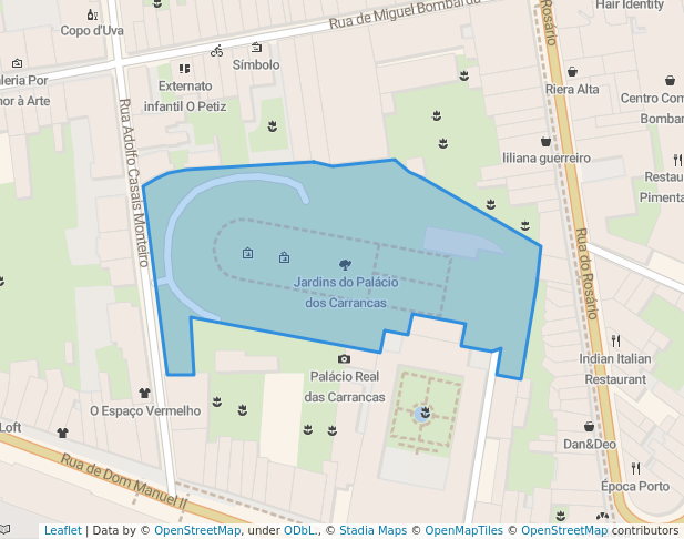 walking in Jardins do Palácio dos Carrancas map in Porto