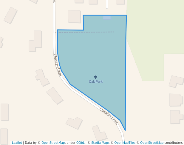 walking in Oak Park map in Plover