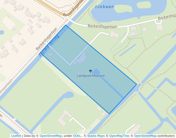 walking in Landgoed Meyland map in Wassenaar