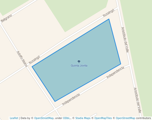 walking in Quinta Jovita map in Zárate