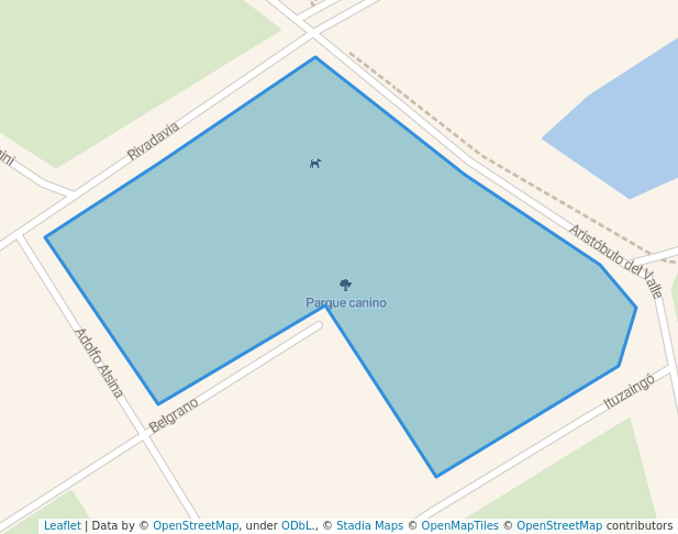 walking in Parque canino map in Zárate