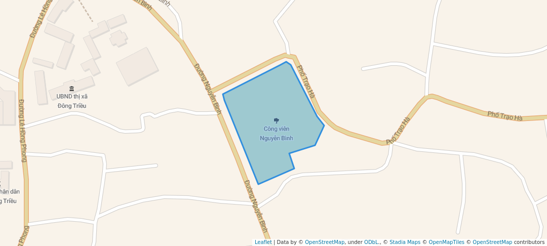 walking in Công viên Nguyễn Bình map in Chí Linh