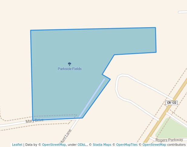 walking in Parkside Fields map in Irondequoit