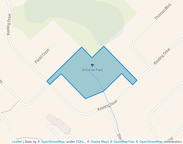 walking in Drimmie Park map in Elora