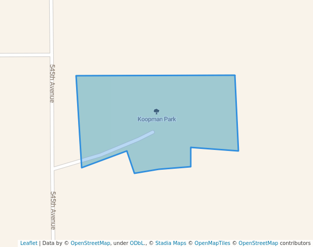 walking in Koopman Park map in Norfolk