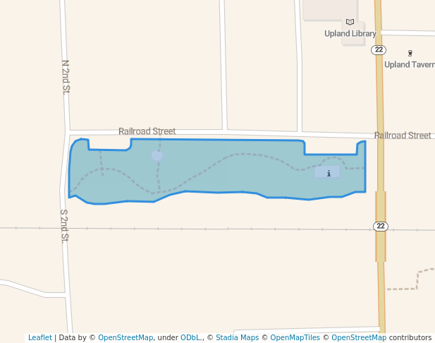 walking in Upland Depot map in Upland