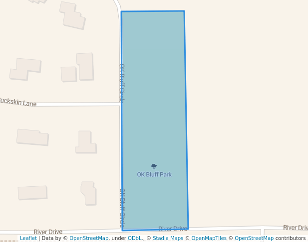 walking in OK Bluff Park map in Plover