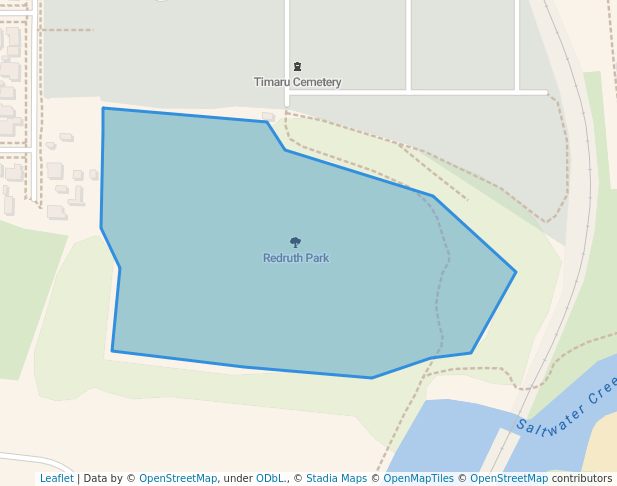 walking in Redruth Park map in Timaru