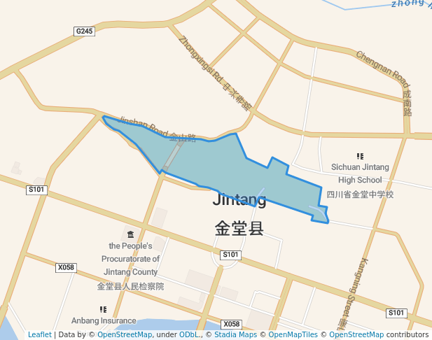 walking in Jinshan Park map in Cheng Du Shi