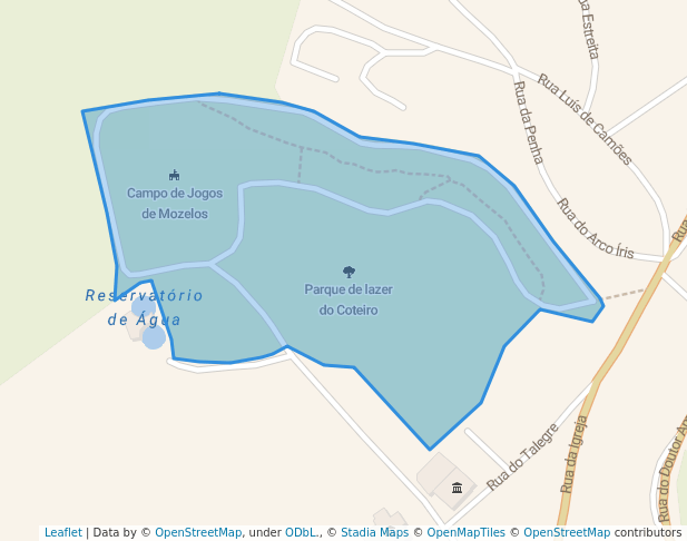 walking in Parque de lazer do Coteiro map in Nogueira da Regedoura