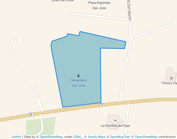 walking in Cementerio San José map in San José