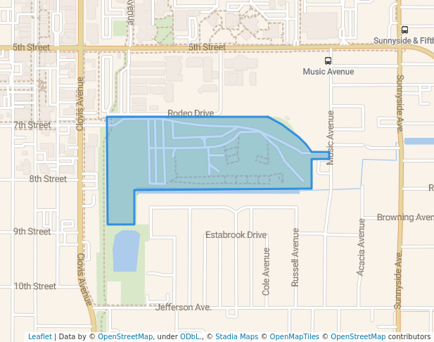 walking in Clovis Rodeo Grounds map in Clovis