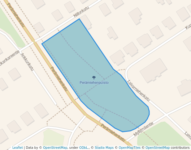 walking in Perämiehenpuisto map in Turku